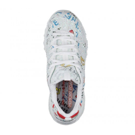 Skechers D'Lites Luv Story White/Multicolor Women