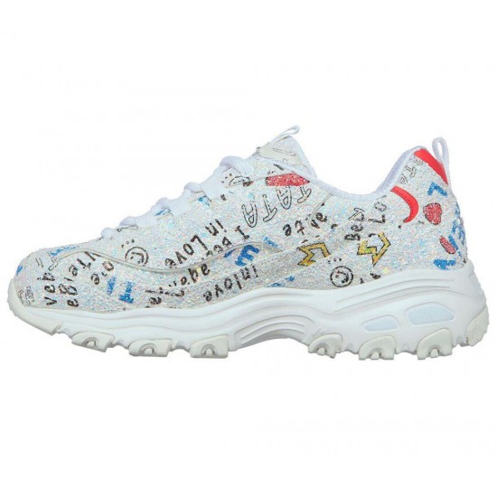 Skechers D'Lites Luv Story White/Multicolor Women