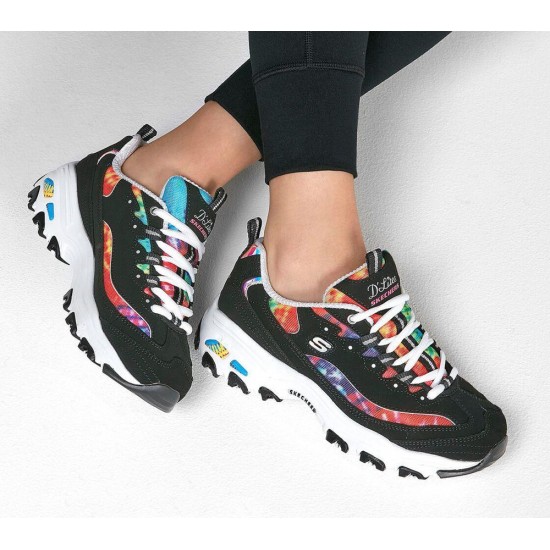 Skechers D'Lites Summer Fiesta Black/Multicolor Women