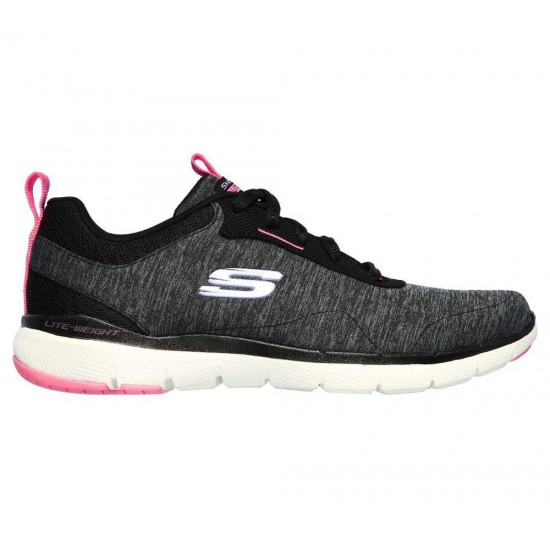 Skechers Flex Appeal 3.0 Steady Energy Black/Grey/Pink Women