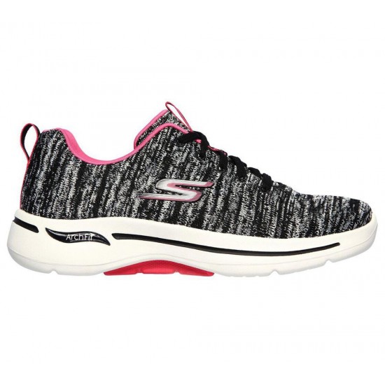 Skechers GOwalk Arch Fit Glee Black/White/Pink Women