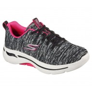 Skechers GOwalk Arch Fit Glee Black/White/Pink Women