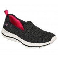 Skechers GOwalk Stretch Fit Wicker Sunset Black/Pink Women