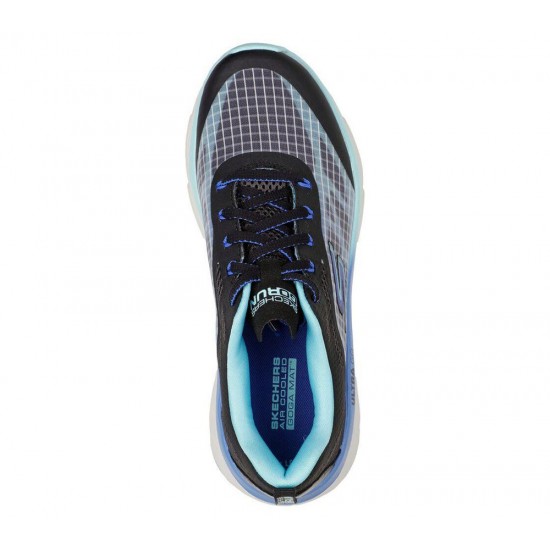 Skechers Max Cushioning Elite Even Stride Black/Blue/Turquoise Women