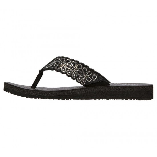 Skechers Meditation Simple Floral Black/Silver Women