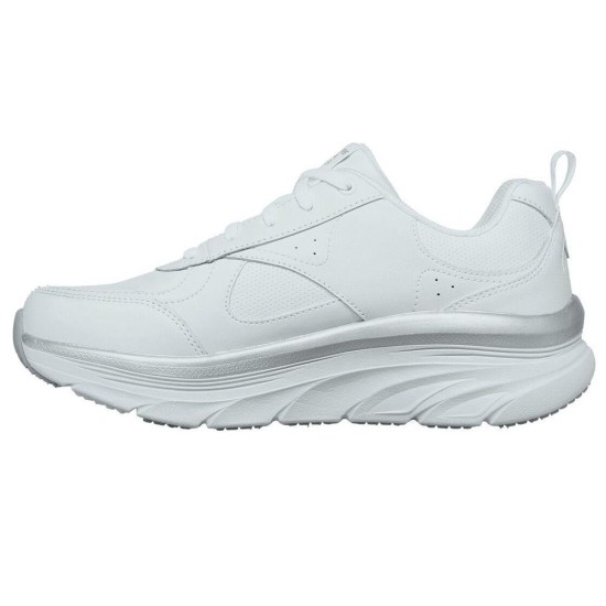 Skechers Relaxed Fit: D'Lux Walker Timeless Path White/Silver Women