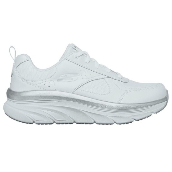 Skechers Relaxed Fit: D'Lux Walker Timeless Path White/Silver Women