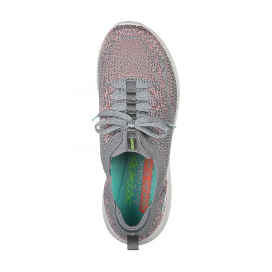 Skechers Ultra Flex Twilight Twinkle Grey/Pink Women