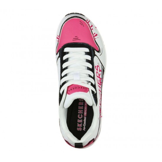 Skechers Uno Drip Dry White/Black/Pink Women