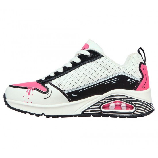 Skechers Uno Drip Dry White/Black/Pink Women