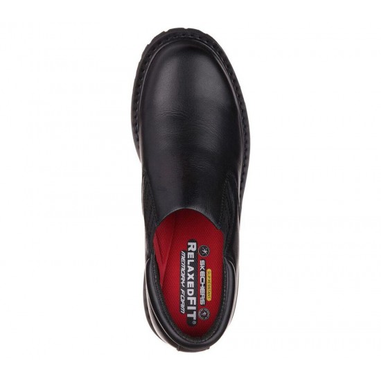 Skechers Work Relaxed Fit: Cottonwood Goddard SR Black Men