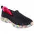 Skechers x JGoldcrown: GOwalk 6 Iconic Hearts Black/Multicolor Women